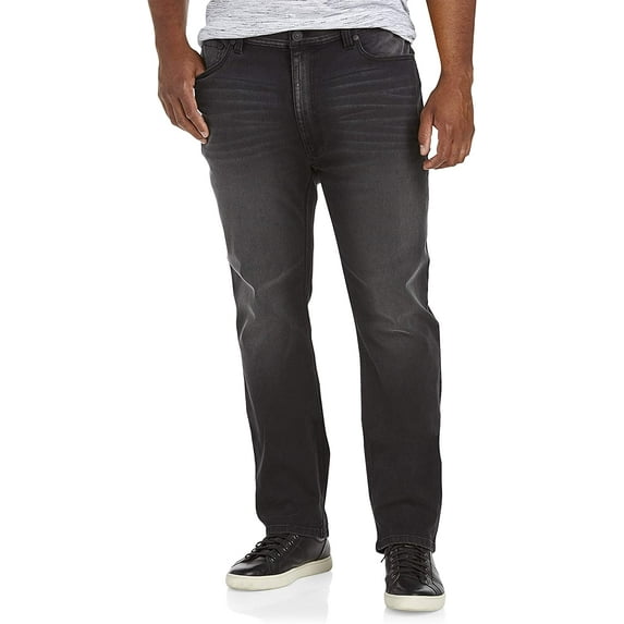 Washed Black Athletic-Fit Stretch Jeans Black 42 x 30