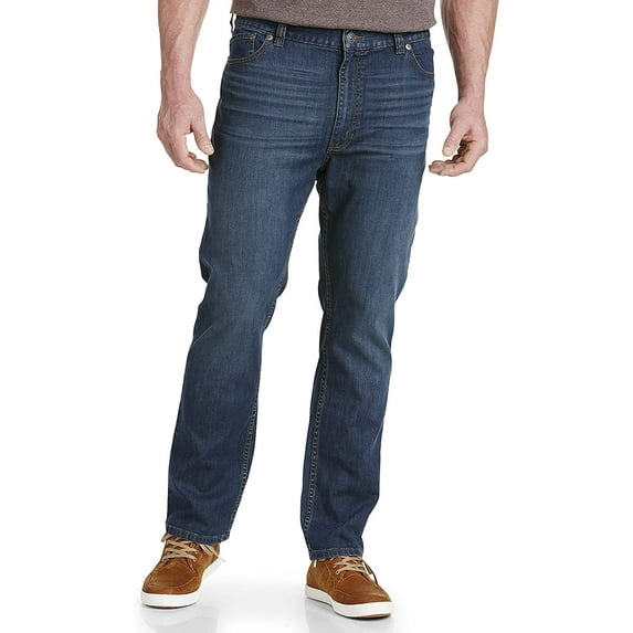 Washed Blue Athletic-Fit Stretch Jeans Washed Blu 46 x 32