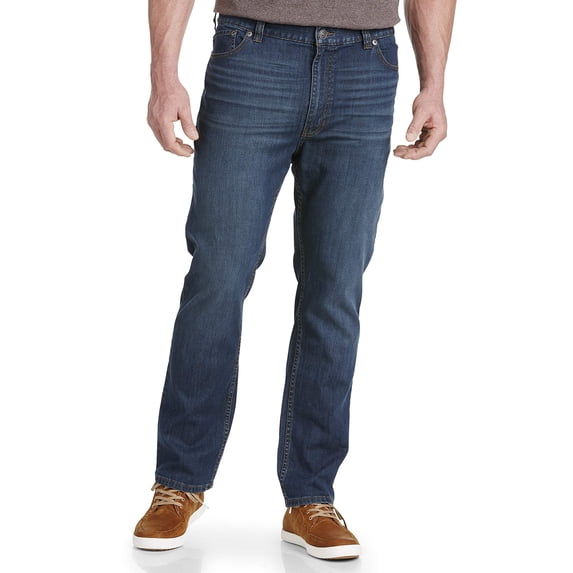 Washed Blue Athletic-Fit Stretch Jeans Washed Blu 58 x 28