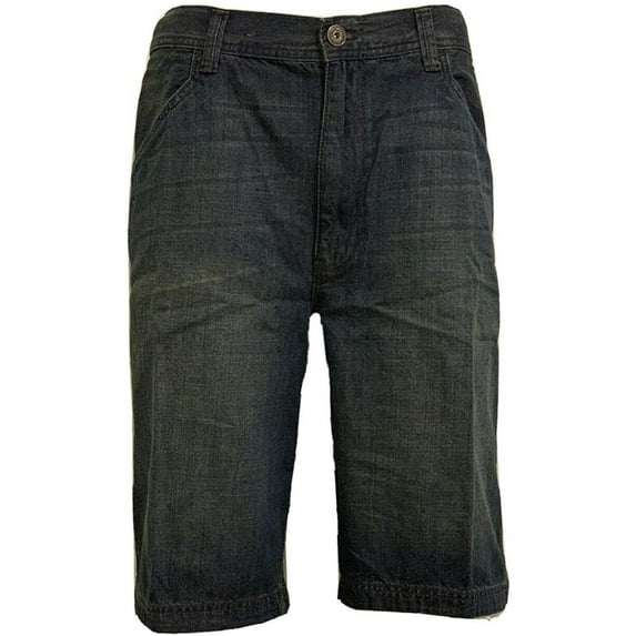 True Nations Men's Big and Tall Relaxed Fit Straight Leg Jean Denim Shorts Dark Wash, 50