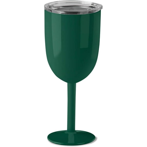 True North Insulated Stainless Steel Travel Wine Cup, 10oz (Sport Green)