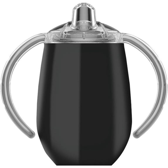 True North Stainless Steel Insulated Sippy Cup, 9 oz (Sport Black)
