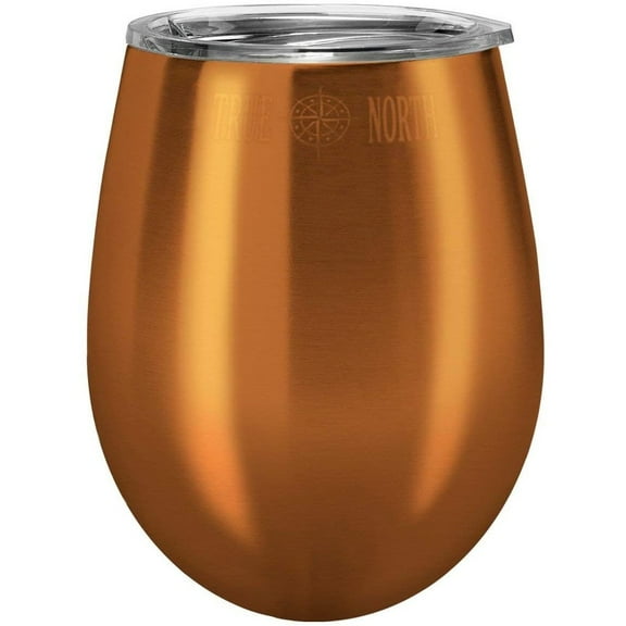 True North Stemless Wine Glass Tumbler, 12 oz Double Wall Vacuum Insulated (Jewel Copper)