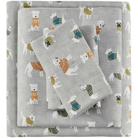 View of True North by Cozy Flannel Warm 100% Cotton Sheet - Novelty Print ...