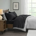 thumbnail image 1 of True North by Sleep Philosophy Polyester Solid Sheet Set with Black TN20-0465, 1 of 5