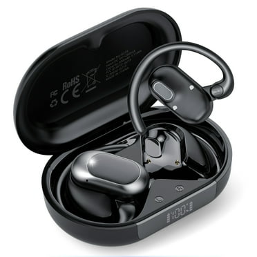 Aptkdoe Open Ear Earbuds, Bluetooth 5.4 Wireless Earbuds with Ear Hooks,70H HiFi Stereo Open Ear Headphones with Clear Calls, IPX7 Lightweight Air Conduction Headphones for Workouts and Running
