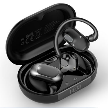 Aptkdoe Open Ear Earbuds, Bluetooth 5.4 Wireless Earbuds with Ear Hooks,70H HiFi Stereo Open Ear Headphones with Clear Calls, IPX7 Lightweight Air Conduction Headphones for Workouts and Running