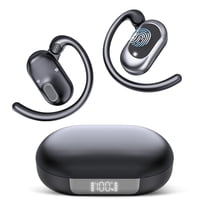Open Ear Earbuds, Bluetooth 5.4 Headphones, Wireless Earbuds with Ear Hooks,70H HiFi Stereo Open Ear Headphones with Mic, IP7 Waterproof Lightweight Air Conduction Headphones for Workouts and Running