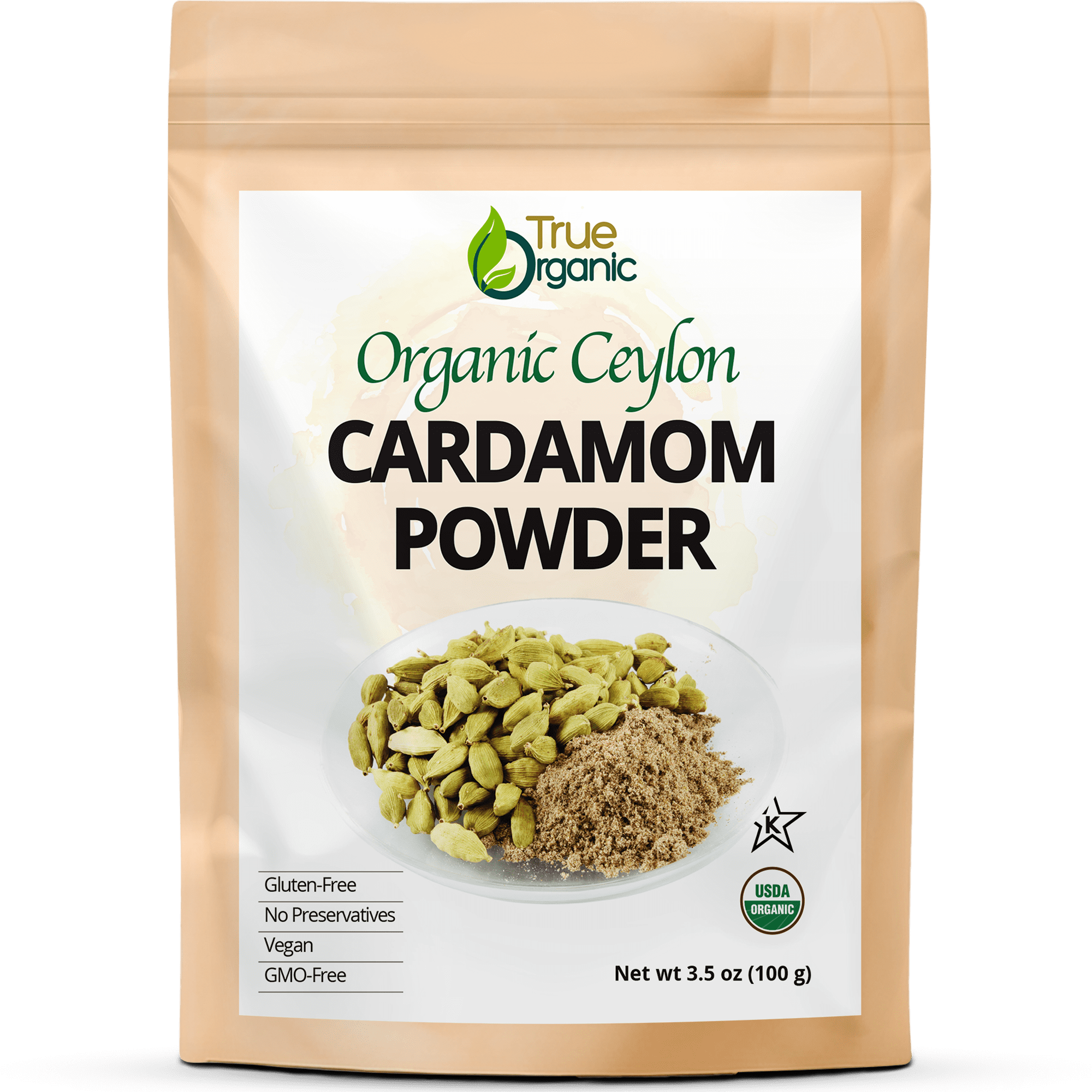 True Organic Ceylon Cardamom Powder, 3.5 oz, USDA Organic & Kosher ...