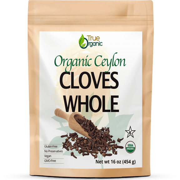 True Organic Ceylon Clove Whole Bulk  16 oz USDA Organic & Kosher