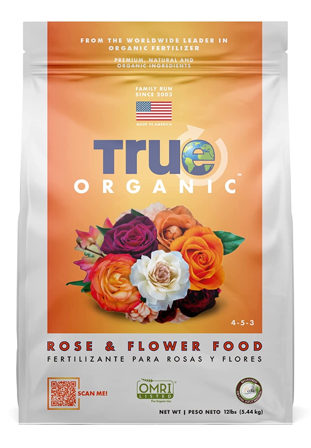 True Organic (#R0022) Granular Rose & Flower Food 12 lb bag