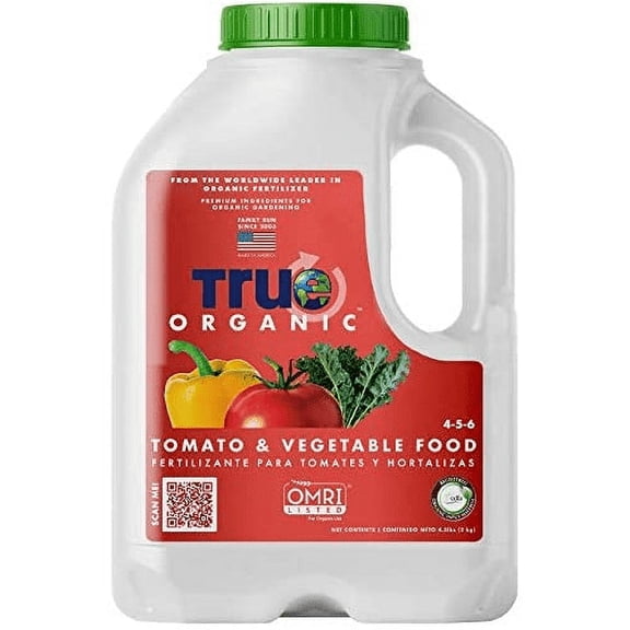 True Organic Tomato and Vegetable Plant Food for Organic Gardening, 4.5lb Jug