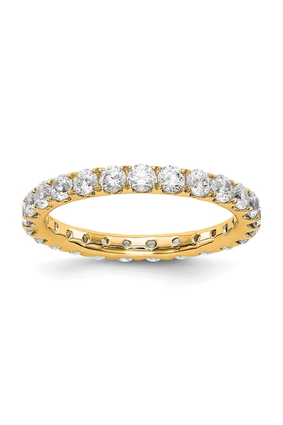 True Origin 14K 1 1/2 carat Lab Grown Diamond VS  D E F  Size 4 Eternity Ring
