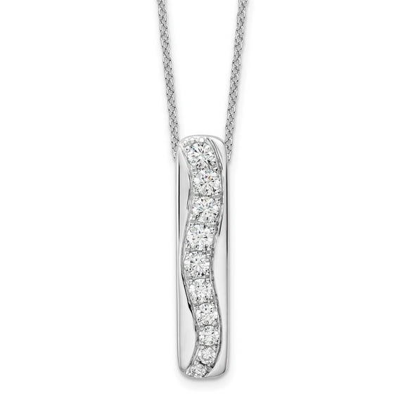 True Origin 14K White Gold 3/4 carat Lab Grown Diamond VS+ F+ 18 in ...