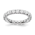 thumbnail image 1 of True Origin 14K White Gold 3 carat Lab Grown Diamond VS/SI D E F Size 7 Eternity Ring, 1 of 7