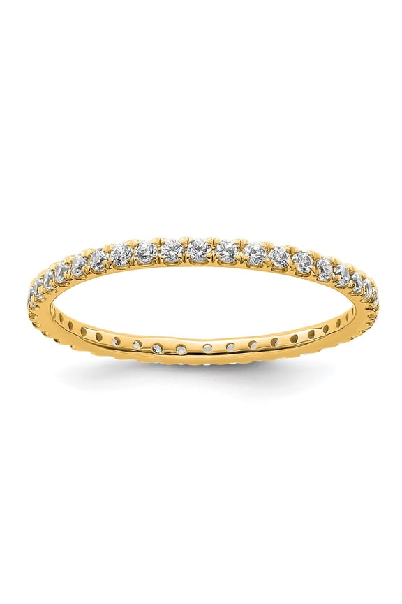 True Origin 14k 1/2 carat Lab Grown Diamond VS D E F Size 8.5 Eternity Band