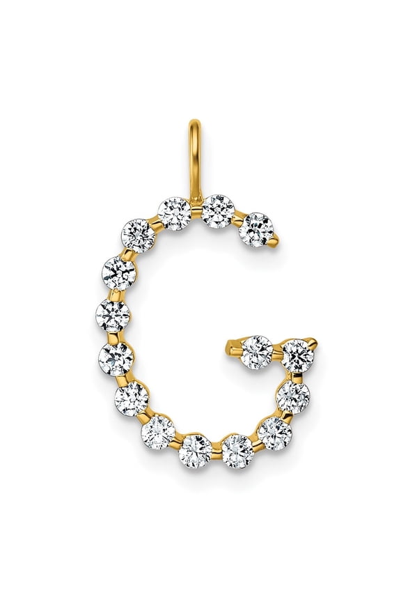 True Origin 14k 1/2 carat Lab Grown Diamond VS DEF Alphabet G Pendant