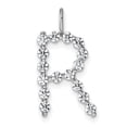 thumbnail image 1 of True Origin 14k White Gold 1/2 carat Lab Grown Diamond VS DEF Alphabet R Pendant, 1 of 4