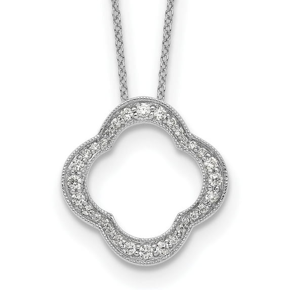 True Origin 14K White Gold 3/8 carat Lab Grown Diamond VS+ F+ 18 in ...