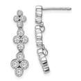 thumbnail image 1 of True Origin 14K White Gold 3/8 carat Lab Grown Diamond VS+ F+ Complete Floral Bloom Post Dangle Earrings, 1 of 5