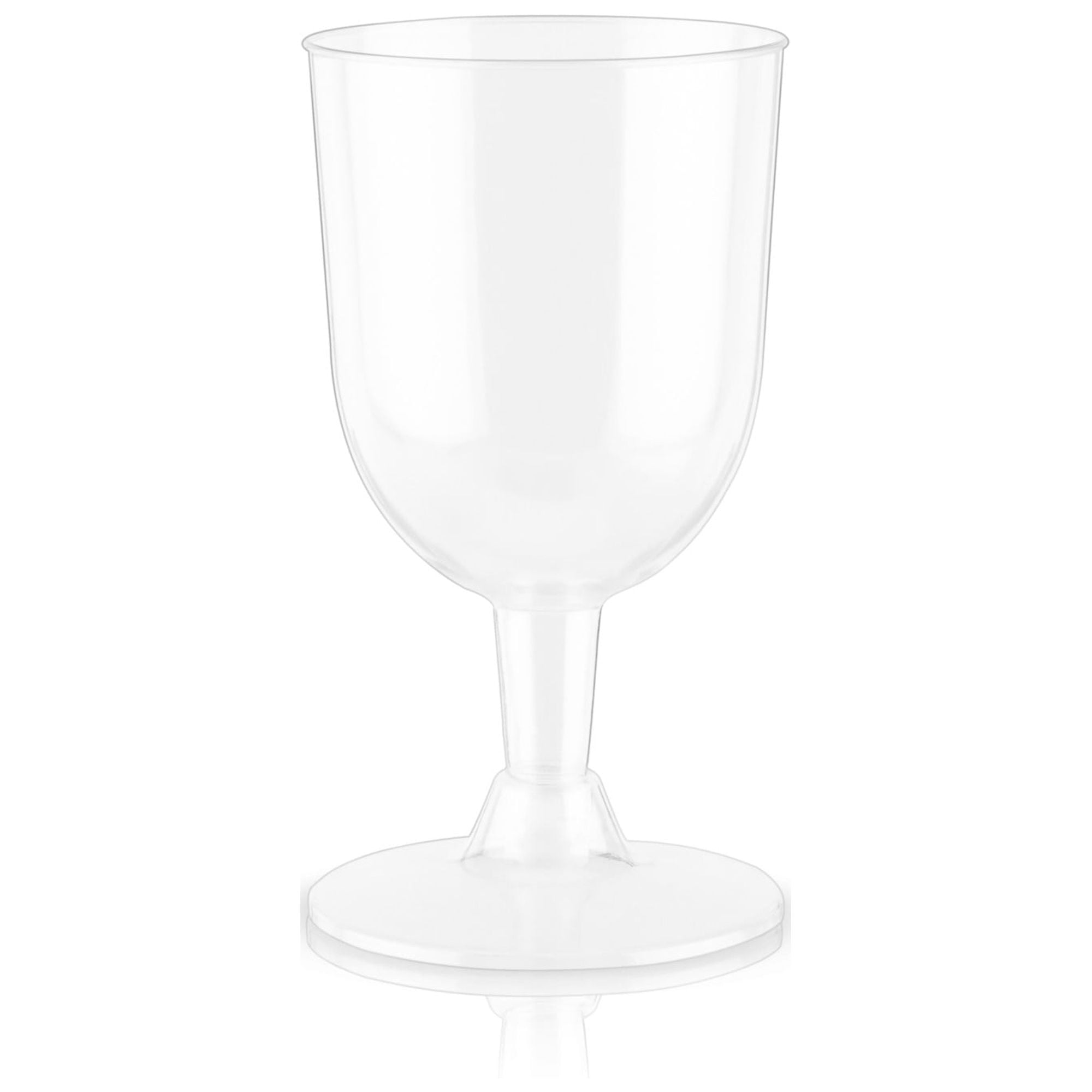 6PCS/set Disposable Plastic Wine Glasses Clear Stemmed Plastic