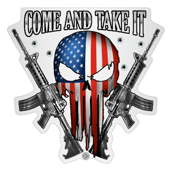 True Patriot Patriotic White vinyl Reflective Decal 2In