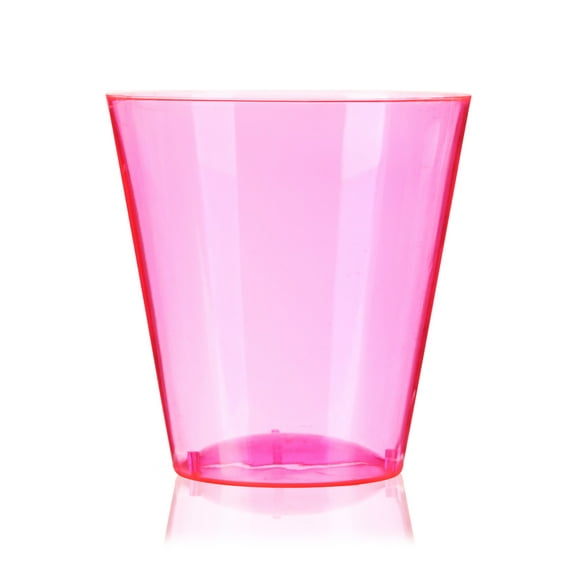True Plastic Shot Glasses, Disposable Shot Glasses, 2 oz Set of 60, Pink