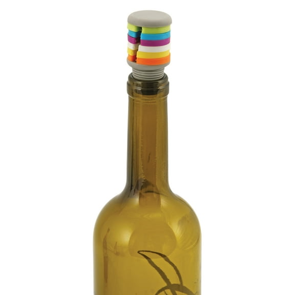 True Prism Wine Stopper and 6 Glass Charms Drink Markers, Wine Accessories