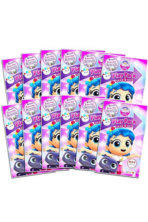 True and The Rainbow Kingdom Party Favors Pack ~ Bundle of 12 Play Packs Filled with Stickers, Coloring Books, and Crayons (True and The Rainbow Kingdom Party Supplies)