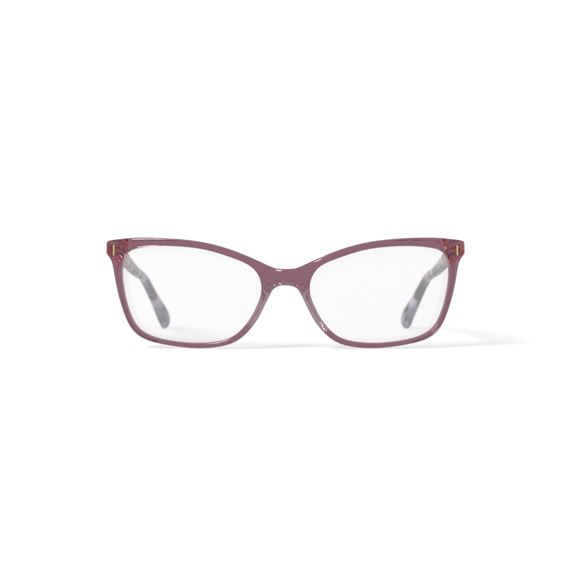True Religion Women's T024 Rectangular Prescription Eyeglasses with Case, Crystal Pink