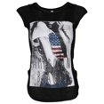 thumbnail image 1 of True Rock Jr Women's American Beauty Graphic T-Shirt (Black, XX-Large), 1 of 5