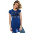 thumbnail image 1 of True Rock Jr Women's Coco Made Me Do It Long T-Shirt (Royalblue/Black, Large), 1 of 2