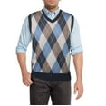 thumbnail image 1 of True Rock Men's Argyle V-Neck Sweater Vest (Navy/Tan/Blue, X-Large), 1 of 2