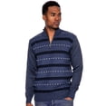 thumbnail image 1 of True Rock Men's Texture 1/2 Zip Mock Neck Sweater (Navy 01, Small), 1 of 2
