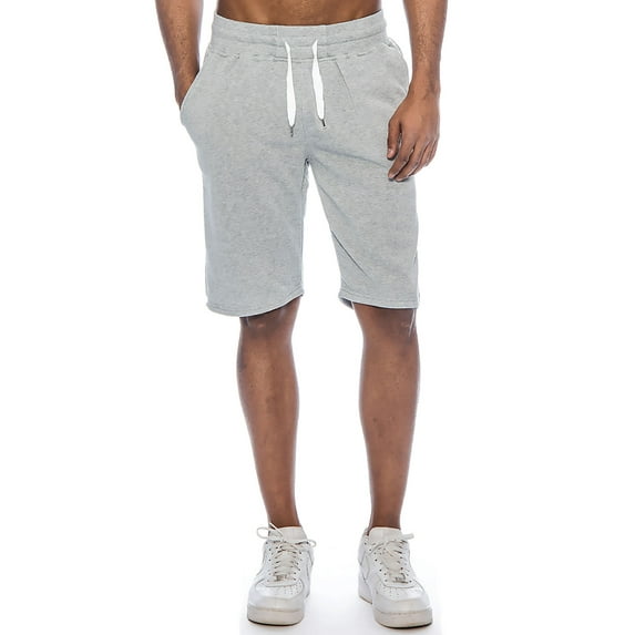 True Rock Men's William Fleece Cell Phone Pocket Shorts (Grey, XX-Large)