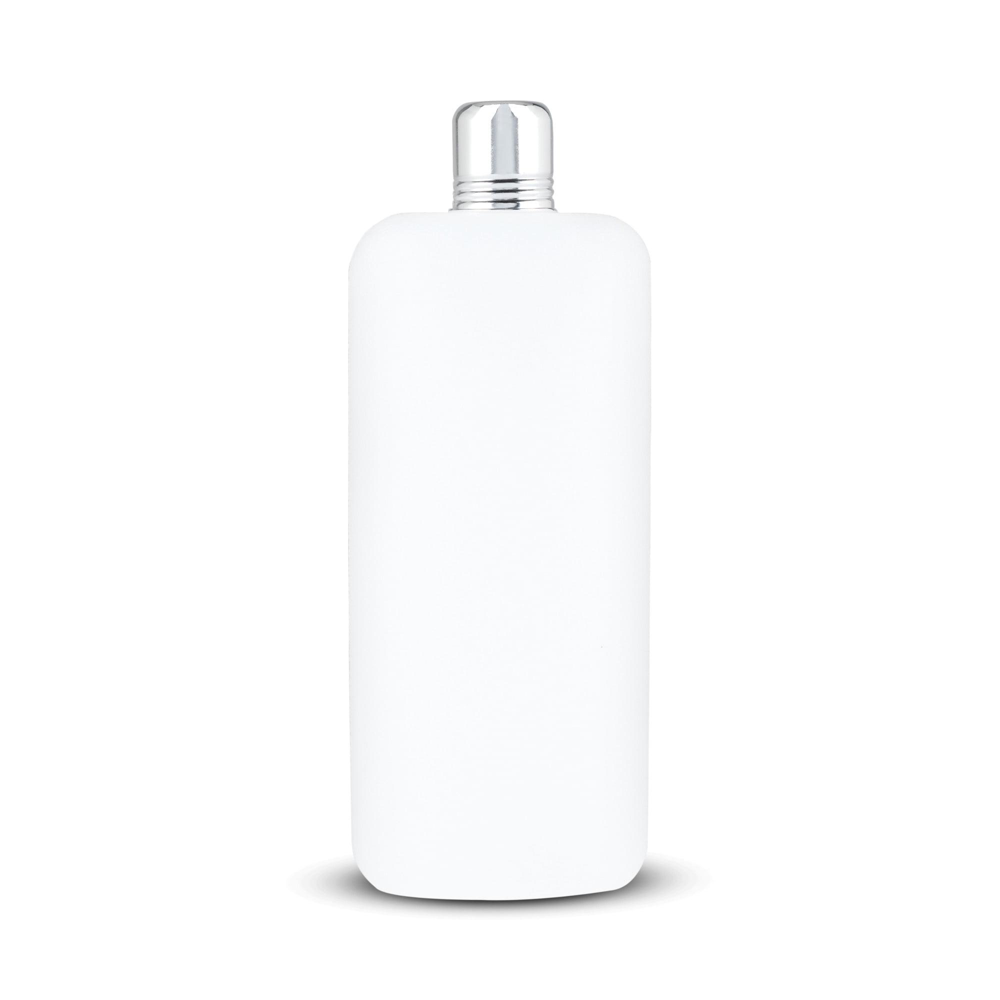 True Rogue Discreet White Plastic Flask with Aluminum Shot Glass Cap