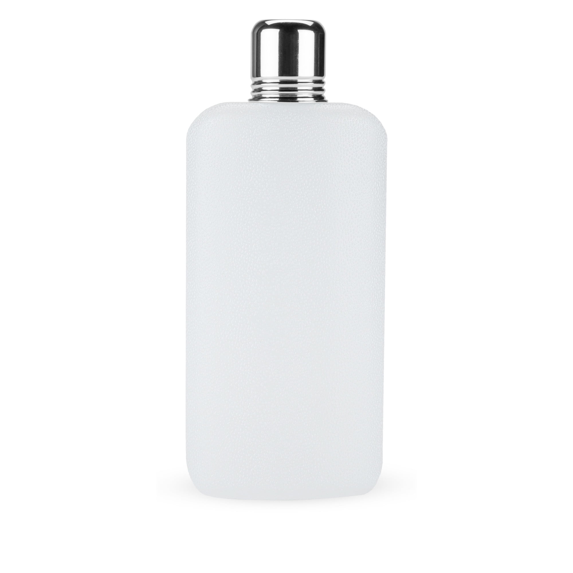 True Rogue Plastic Flask for Liquor White Plastic Flask & 1oz Shot