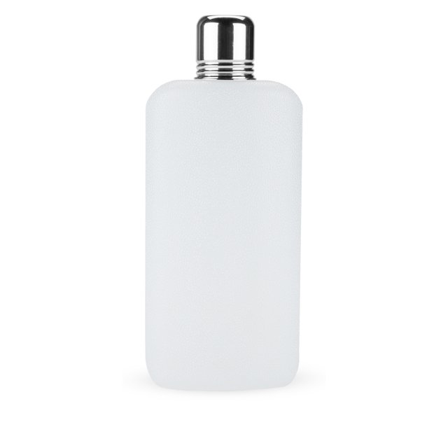 True Rogue Plastic Flask for Liquor White Plastic Flask & 1oz Shot