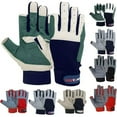 thumbnail image 1 of True Sailors Sailing Deckhand Gripy Glove Cut Finger Gloves For Men & Women Rowing Water Ski Canoe Paddle Gloves Sailing Gear Women Paddling Gloves|White Blue, 1 of 5