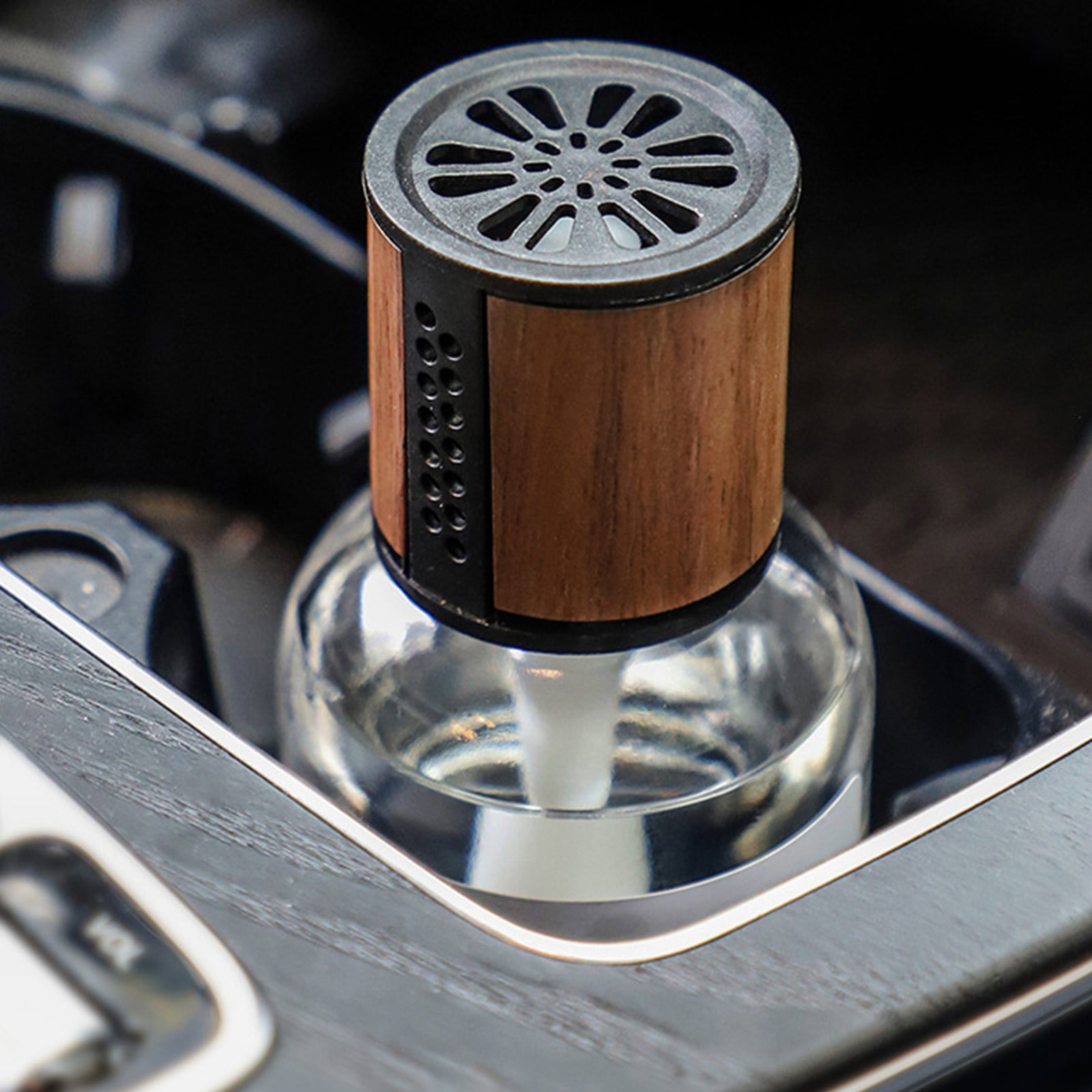 True Scent Empty Car Diffuser Bottle Black Mini Diffuser Bottle For Car