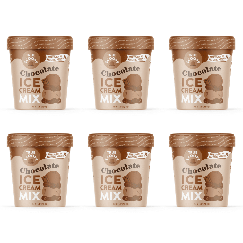 True Scoops Chocolate Ice Cream Mix, 4.97oz (Pack of 6)