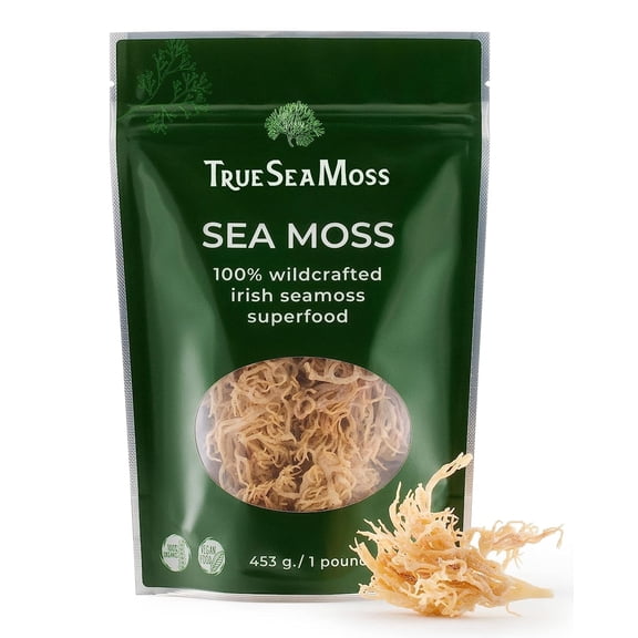 True Sea Moss Wildcrafted Irish Moss, Raw Sea Moss, Crispy, 16 Oz
