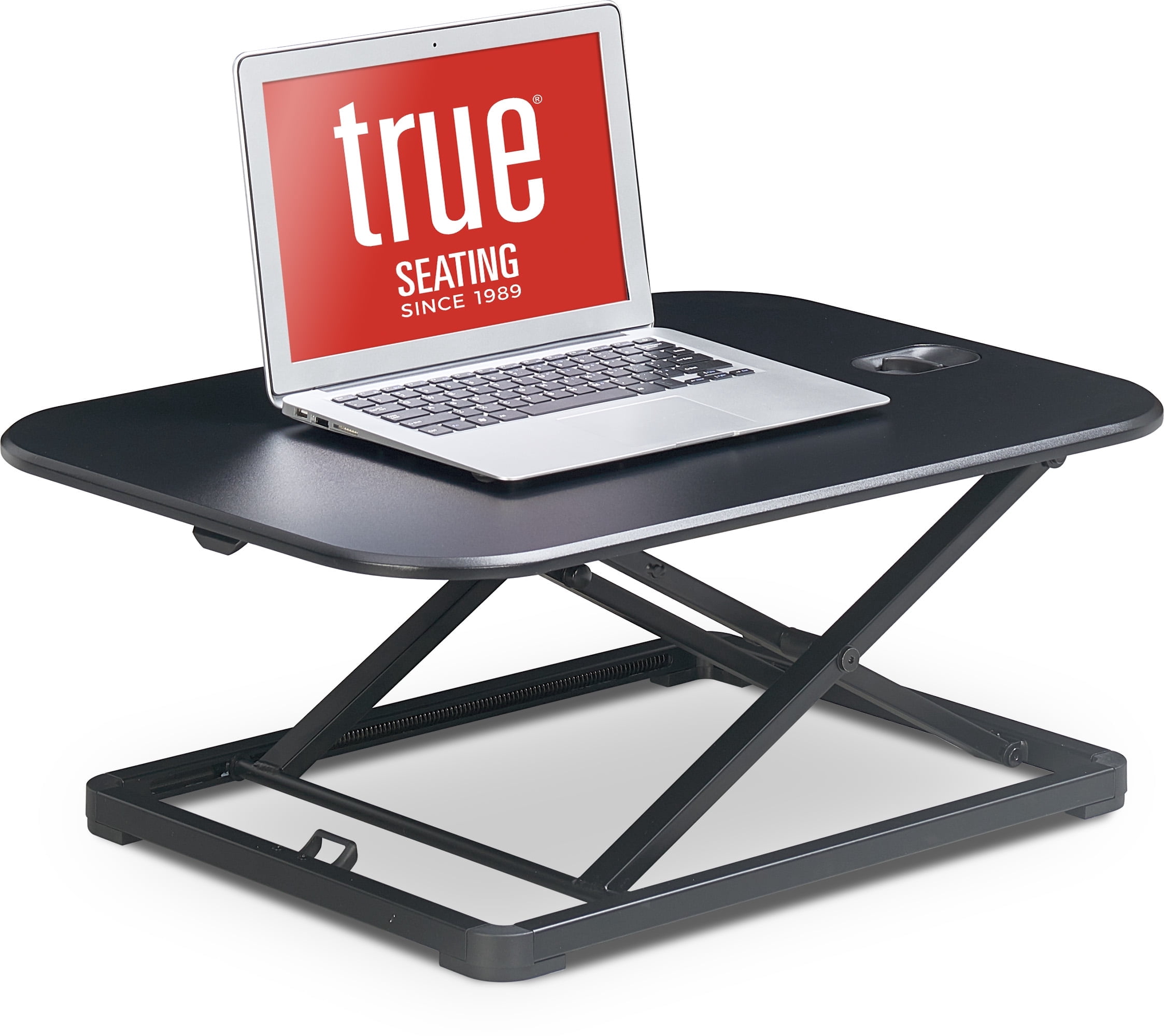 True Seating Ergo Standing Desk Converter, Height Adjustable, Black, 26.8 inch