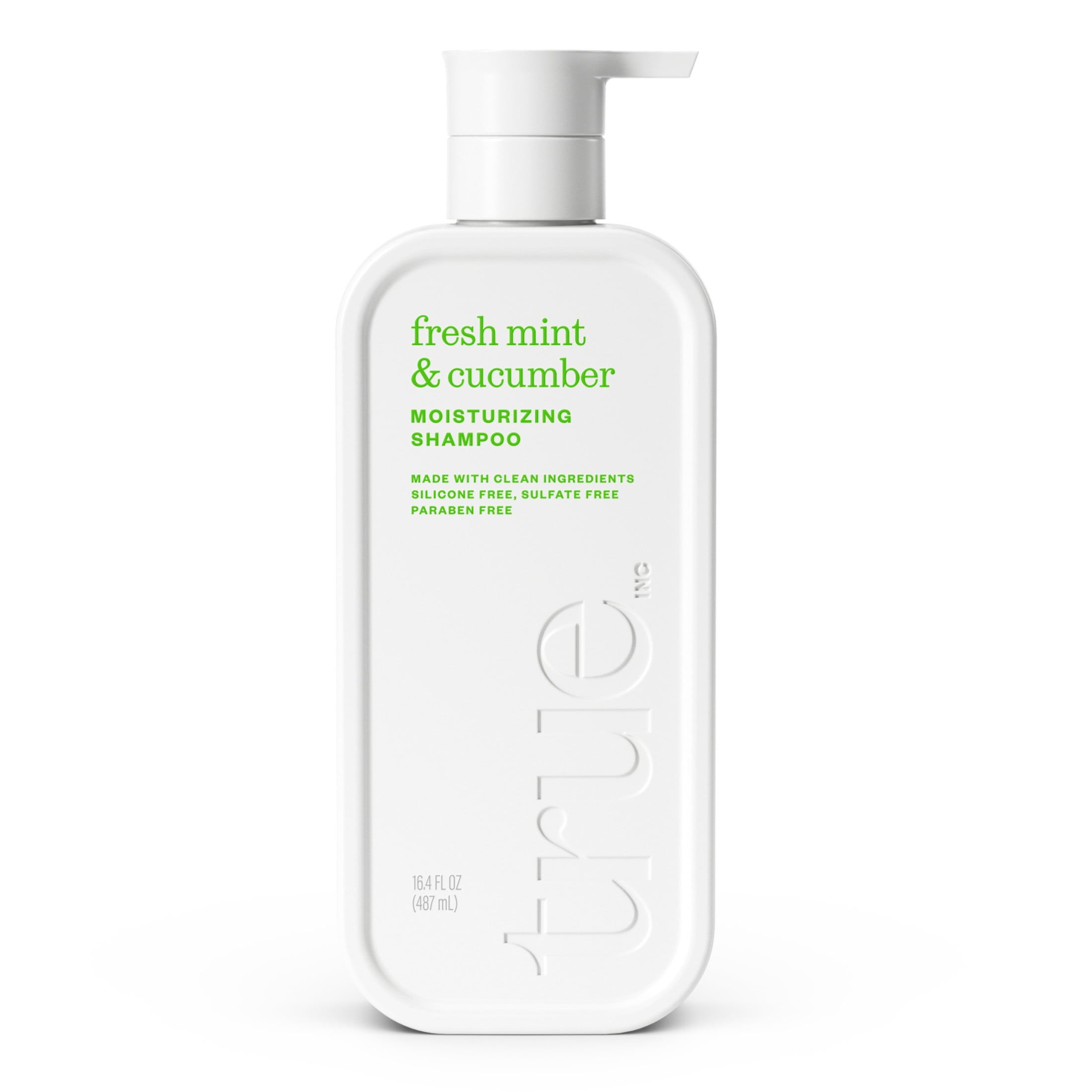 True Fresh Mint & Cucumber Moisturizing Shampoo - Moisturizing and Hydrating Formula for Women & Men, 16.4 fl oz