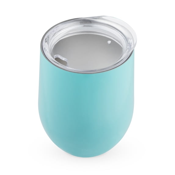 True Sip & Go Wine Tumbler, Insulated Tumbler, Wine Gifts, 12oz, Light Blue