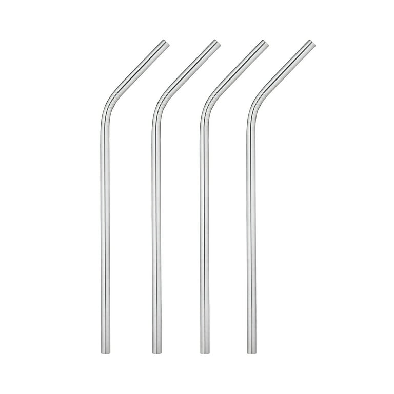 8 Piece 3/8 inch (10mm) Wide Bent Stainless Steel Straws for 40 oz Tumbler  with Handle, 12 Inch Long Reusable Metal Drinking Straws, Replacement