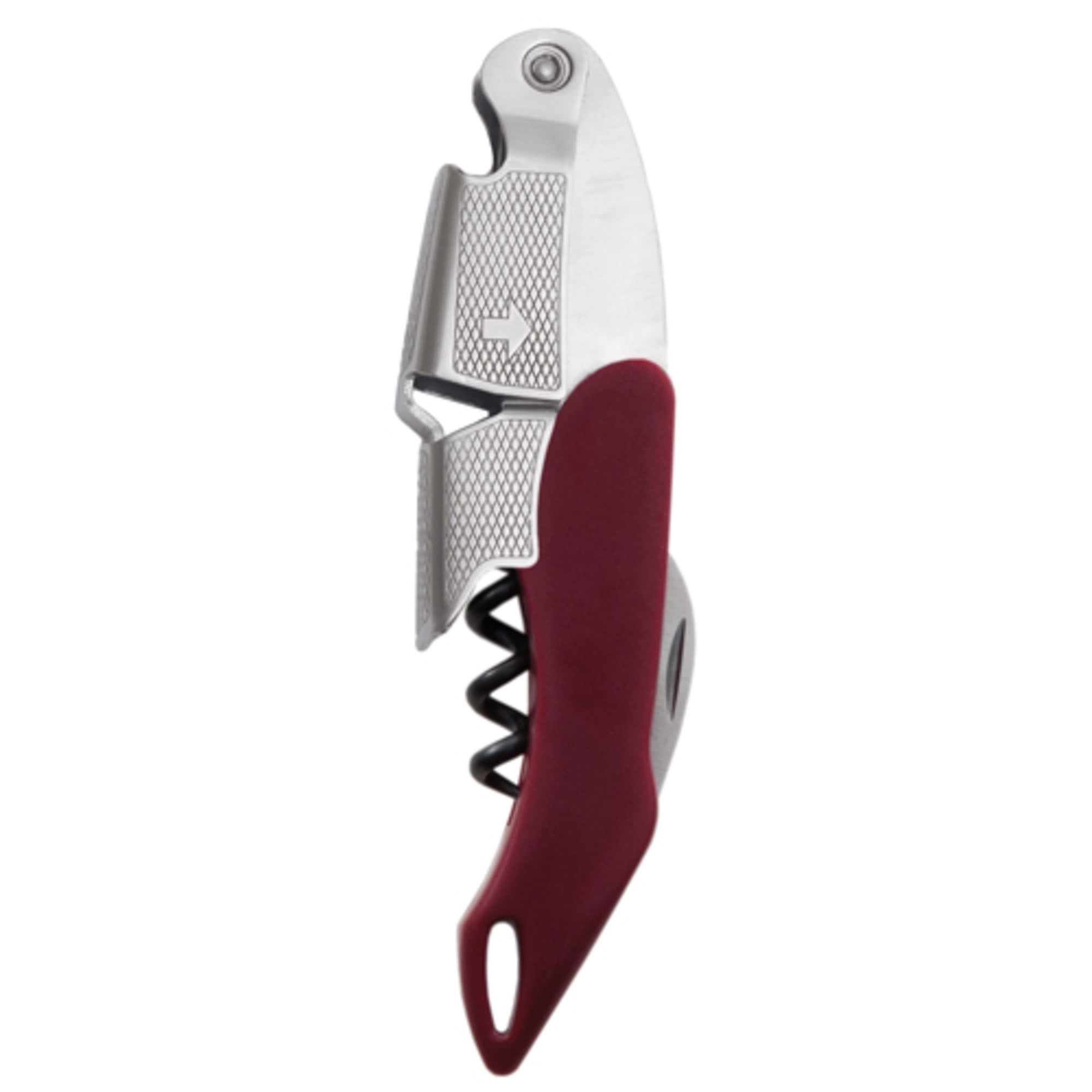 Burgundy Stainless Steel Heavy Duty Waiter's Corkscrew