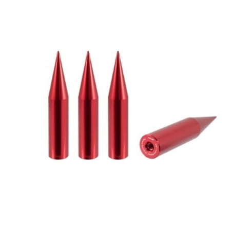 True Spike LGC015RD Lug Nut Caps, Red