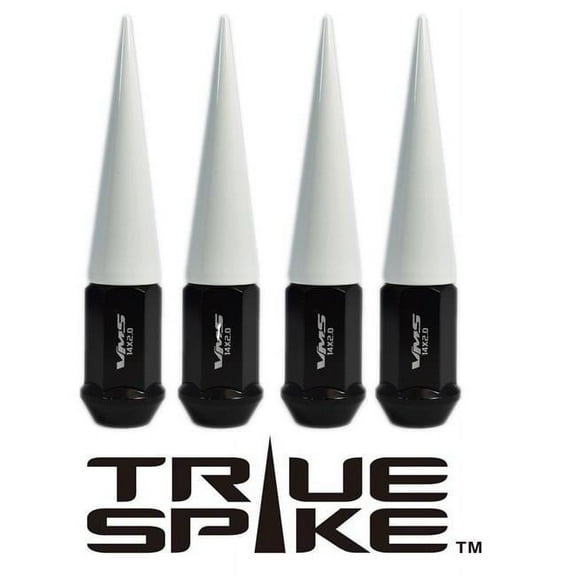 True Spike LGC032WH Lug Nut Caps, White