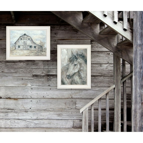 True Spirit Horses 2-Piece Vignette by Debi Coules Wood Multi-Color